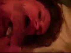 Nympho is really hungry and sucks my big, wet shlong like a pro.